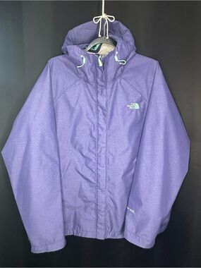 The North Face Bluish-Purple Waterproof Hooded Jacket XXL